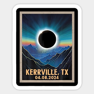 Total Solar Eclipse 2024 Kerrville Texas Sticker